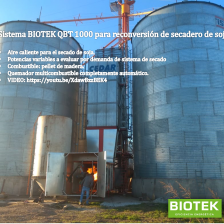 Sistemas BIOTEK para reconversión de secaderos de Soja